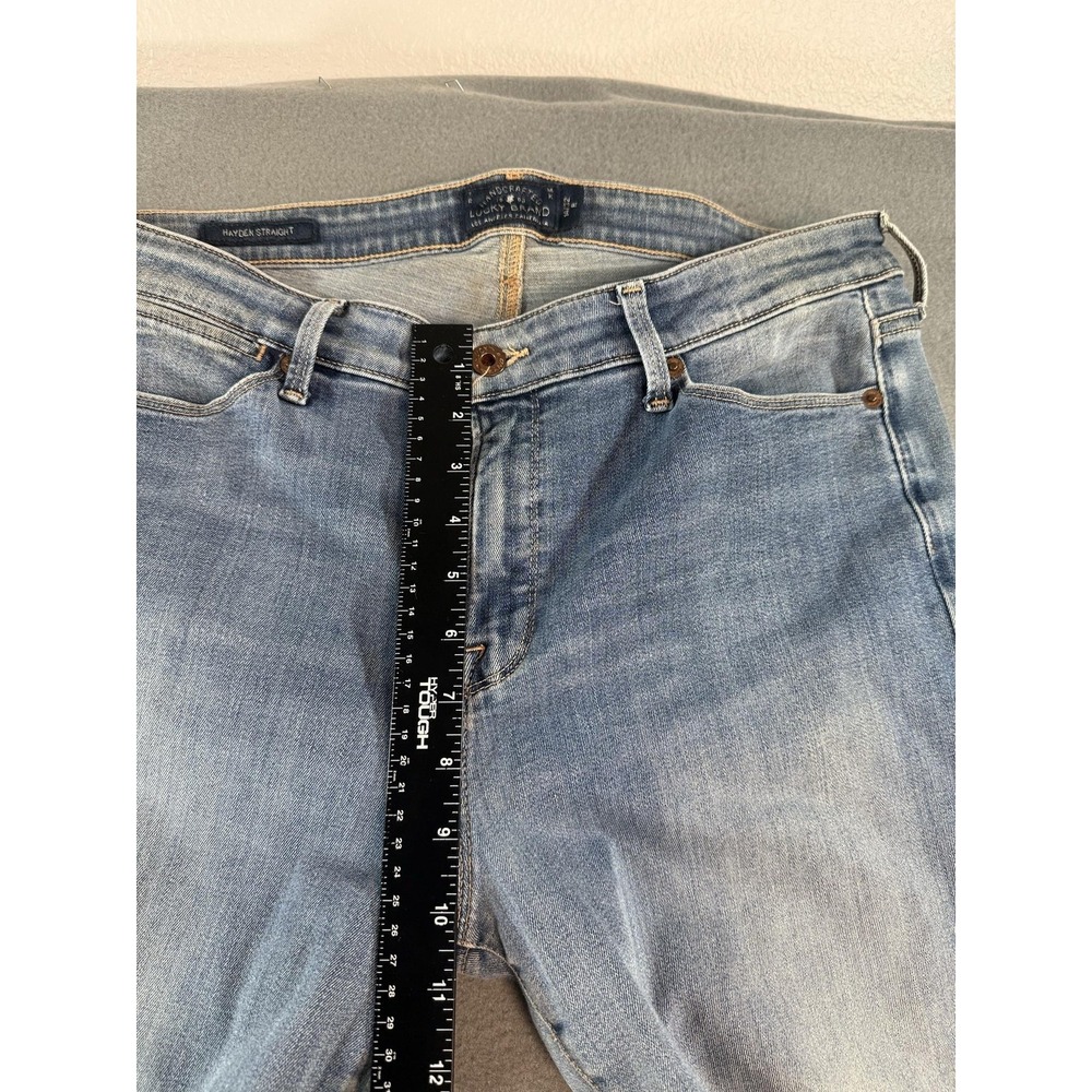 Lucky Brand Hayden Straight Jeans Mens 32x31 Light Wash Blue Stretch Denim - Picture 8 of 11